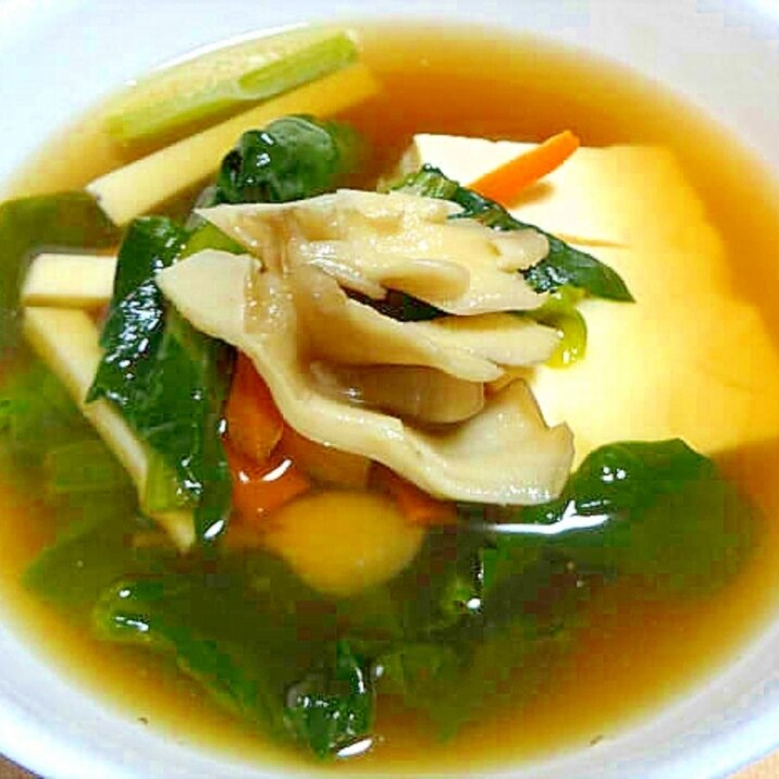 豆腐の野菜あんかけ風和風スープ